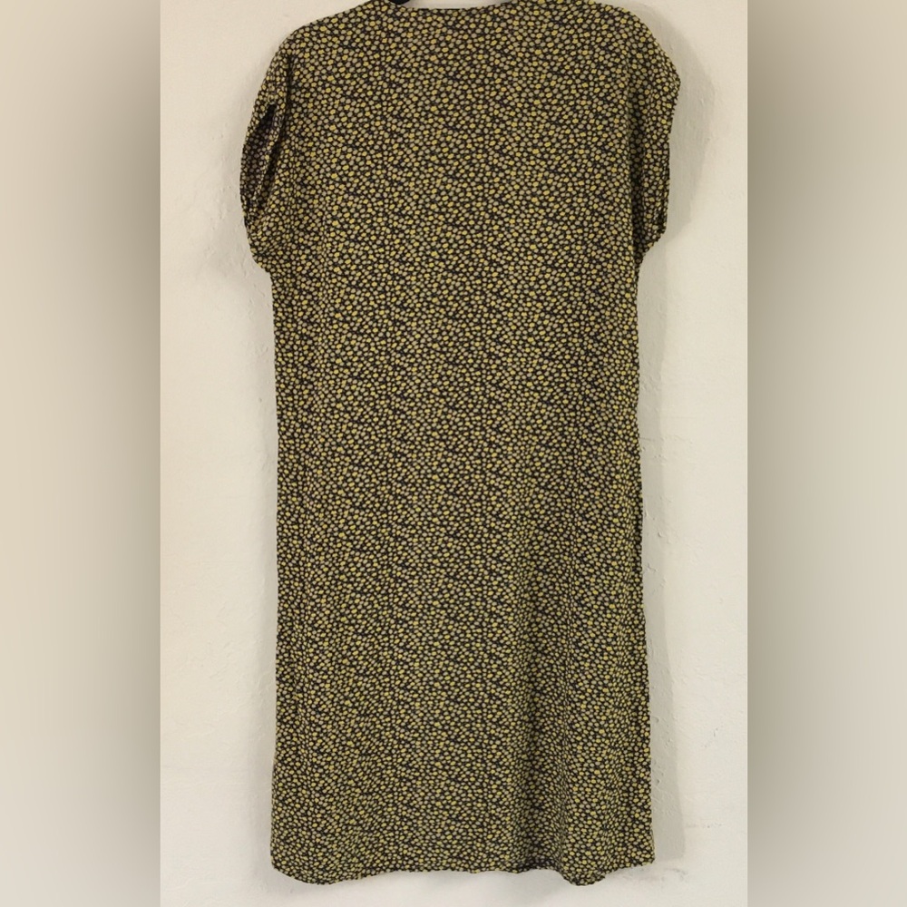 Madewell Easy Bitsy Floral Midi Dress Petite Small Yellow Spring Relaxed Fit - Picture 11 of 12